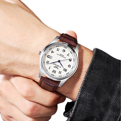 Montre pour Homme Modèle luxe #BRUNBLANC