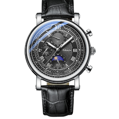 Montre pour Homme Modèle Automatique #NOIRARGENT