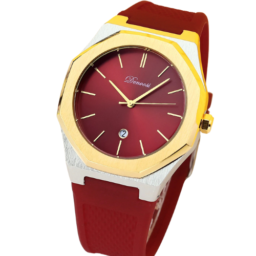 Montre pour Homme Modèle Quartz #ARGENTROUGE